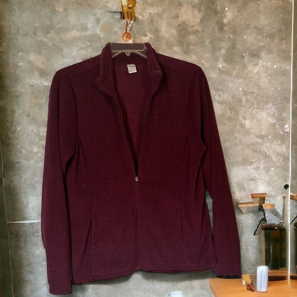 Old Navy Active Maroon Fleece Jacket XL - Picture 1 of 3